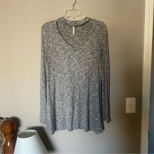 Rachel Kate Gray Sweater with Choker Neck M